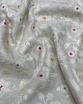 Pure Munga Silk Meenakari Fabric