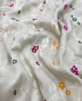 Pure Munga Silk Meenakari Fabric