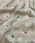 Pure Munga Silk Meenakari Fabric