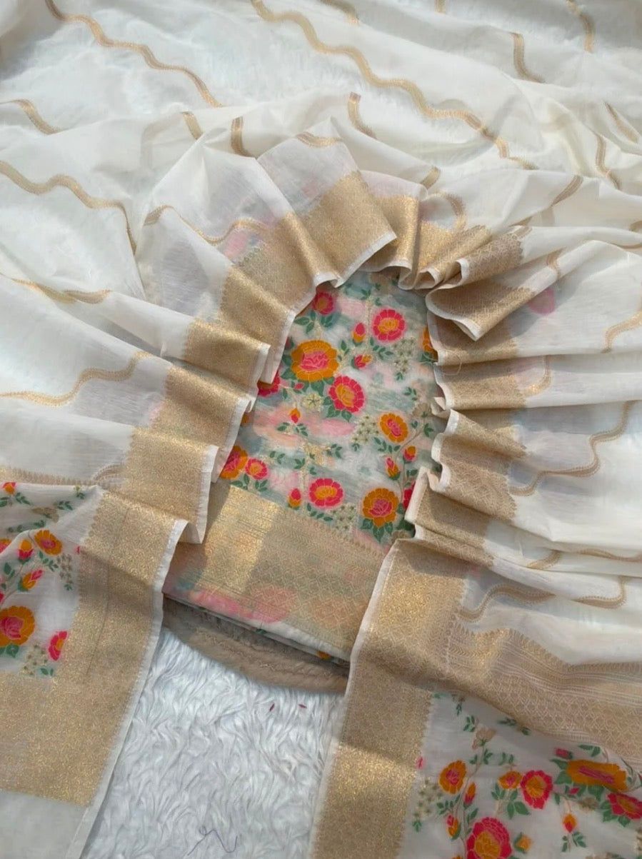 Chanderi Silk Suit Set