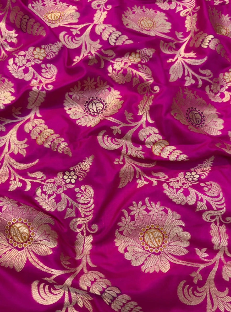 Pure Katan Silk Brocade Fabric