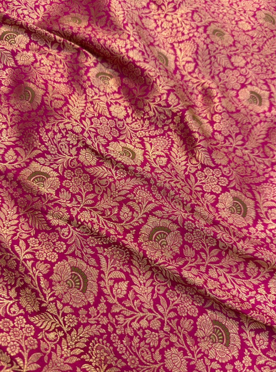 Pure Katan Silk Brocade Fabric