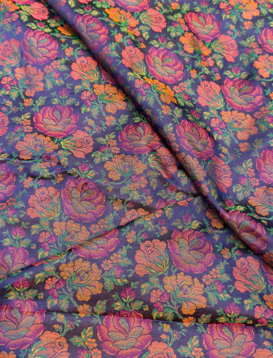 Pure Banarasi Reshmi Silk Jamavar Fabric