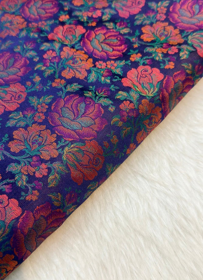 Pure Banarasi Reshmi Silk Jamavar Fabric