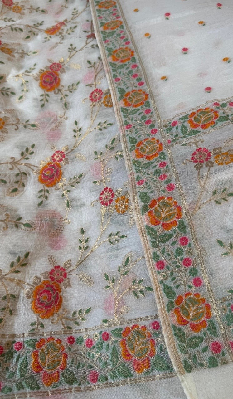 Floral Chanderi Suit Set