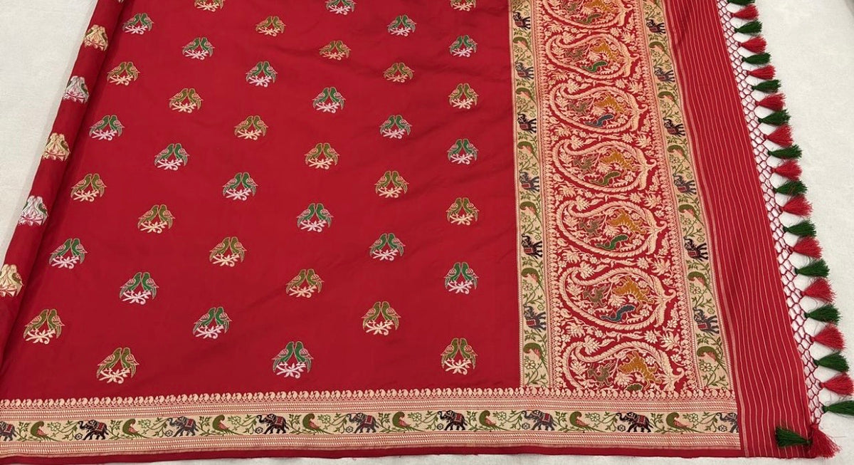 Pure Katan Silk Meenakari Dupatta
