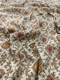 Pure Munga Silk Antique Zari Fabric